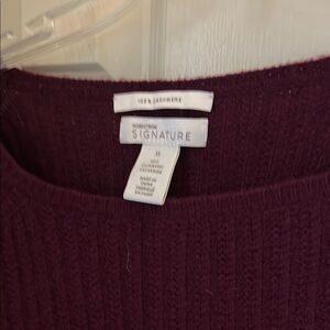 Women's Burgundy Cashmere Sweater